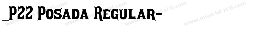 _P22 Posada Regular字体转换
